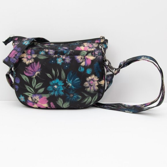 Lug Swivel Crossbody Purse Convertible Bag Pockets Floral Multicolor Black - Picture 2 of 14